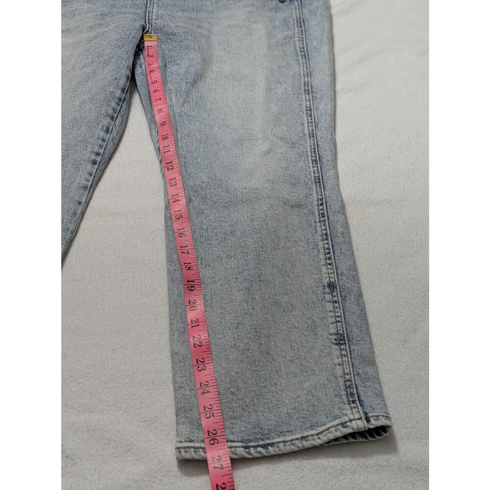 Old Navy Overalls Women's Straight Light Wash Distressed Jean Erin Size 18 NWT - Picture 10 of 12
